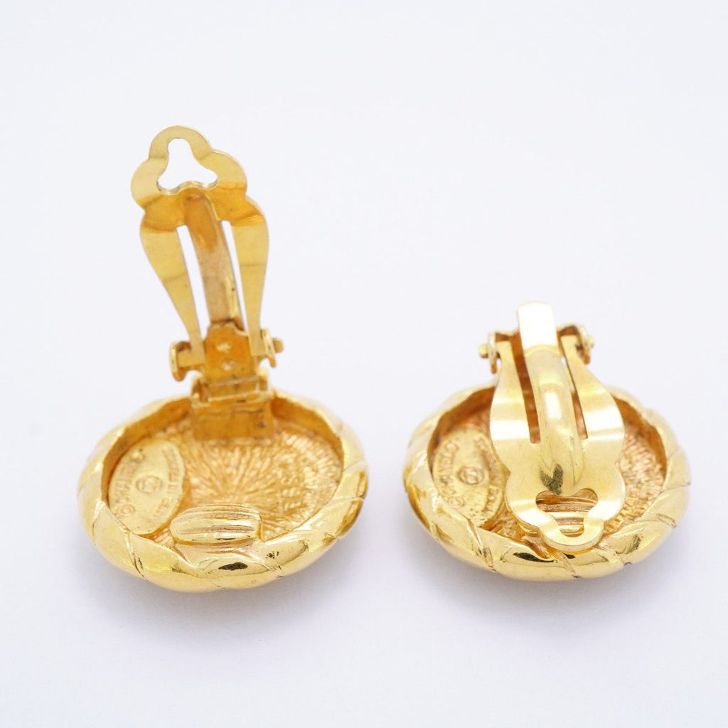 Chanel Earrings Vintage CC Logo Round — view 3