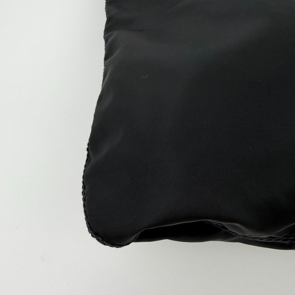 Prada Triangle Logo Shoulder Bag Tote Black Nylon Vintage — view 6