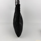 Prada Triangle Logo Shoulder Bag Tote Black Nylon Vintage — view 3