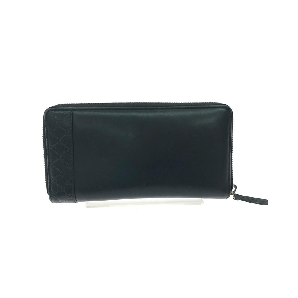 Gucci Wallet Zip Around Leather Mistral Micro Guccissima Black — view 4