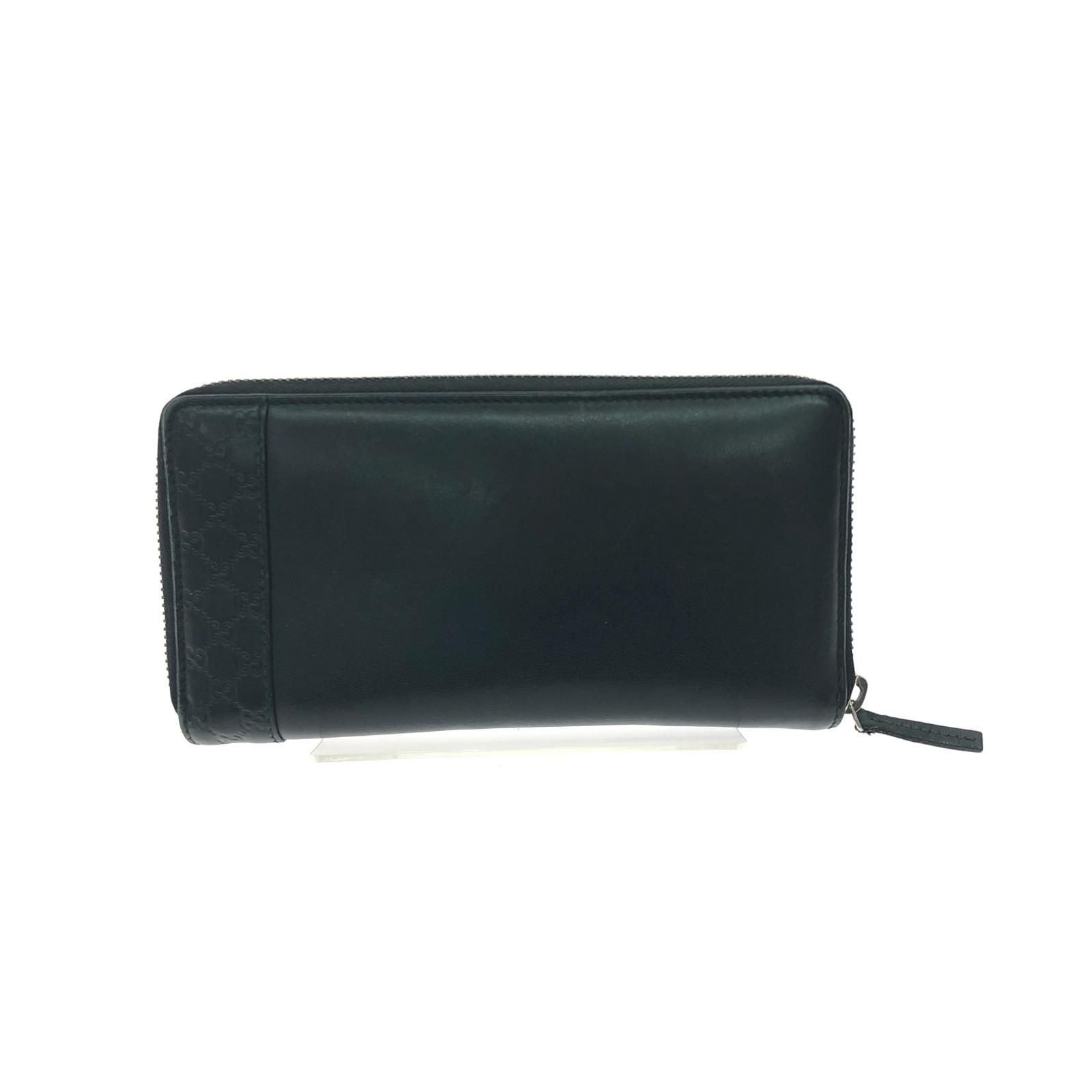 Gucci Wallet Zip Around Leather Mistral Micro Guccissima Black — view 4