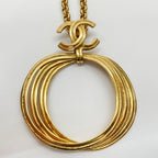 Chanel Pendant Spring Collection CC Logo Turnlock Gold Vintage — view 2