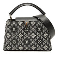 Louis Vuitton Capucines MM 2-Way Shoulder Bag Black Gold Leather