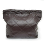 Chanel 22 Small Handbag Bordeaux GL Calfskin Chain with Shoulder Pouch Purple — view 2