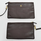 Chanel 22 Small Handbag Bordeaux GL Calfskin Chain with Shoulder Pouch Purple — view 7