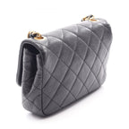 Chanel Shoulder Bag Quilted Black Leather Small Flap Chain — view 2
