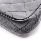 Chanel Shoulder Bag Quilted Black Leather Small Flap Chain — view 7