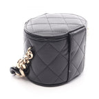 Chanel Shoulder Bag Quilted Mini Vanity Black Lambskin Chain — view 2