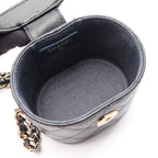 Chanel Shoulder Bag Quilted Mini Vanity Black Lambskin Chain — view 3