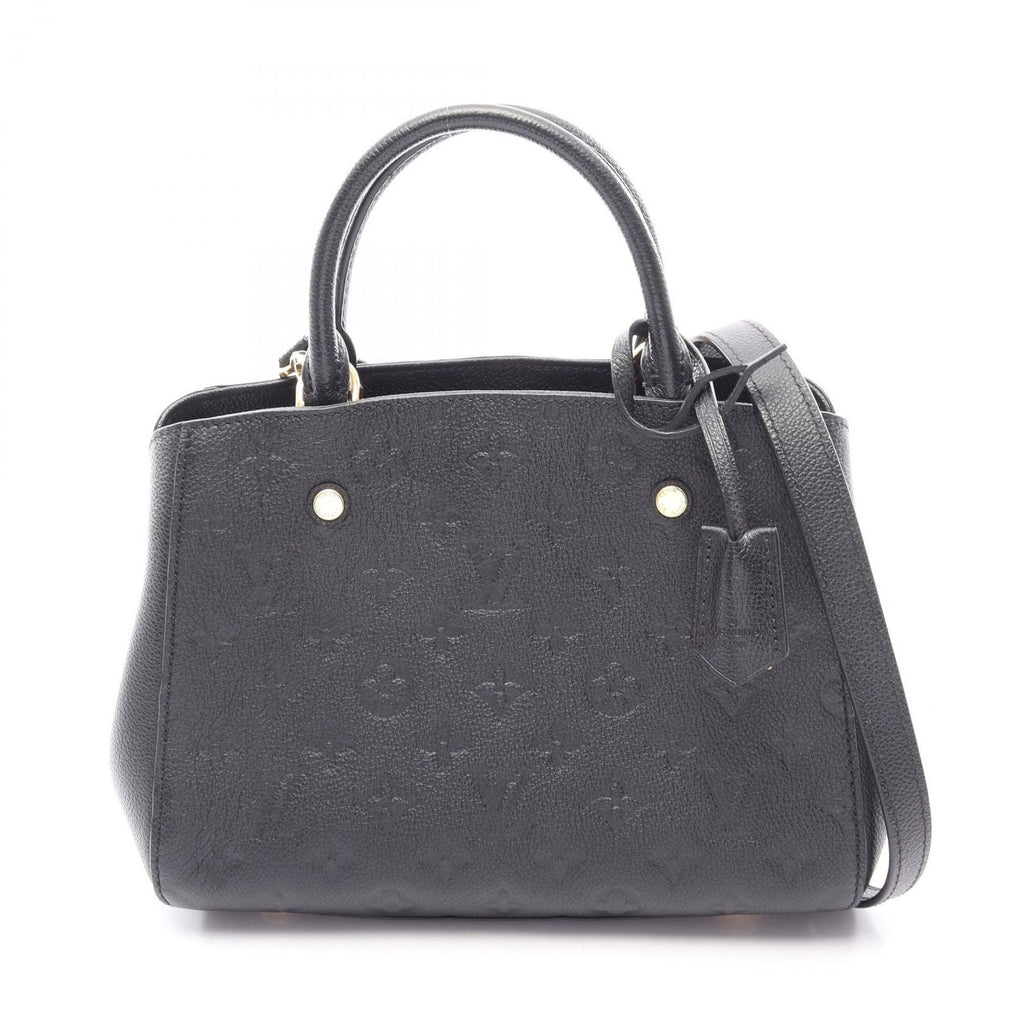 Louis Vuitton Handbag Montaigne BB 2-Way Noir Leather Montigne BB