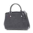 Louis Vuitton Handbag Montaigne BB 2-Way Noir Leather Montigne BB