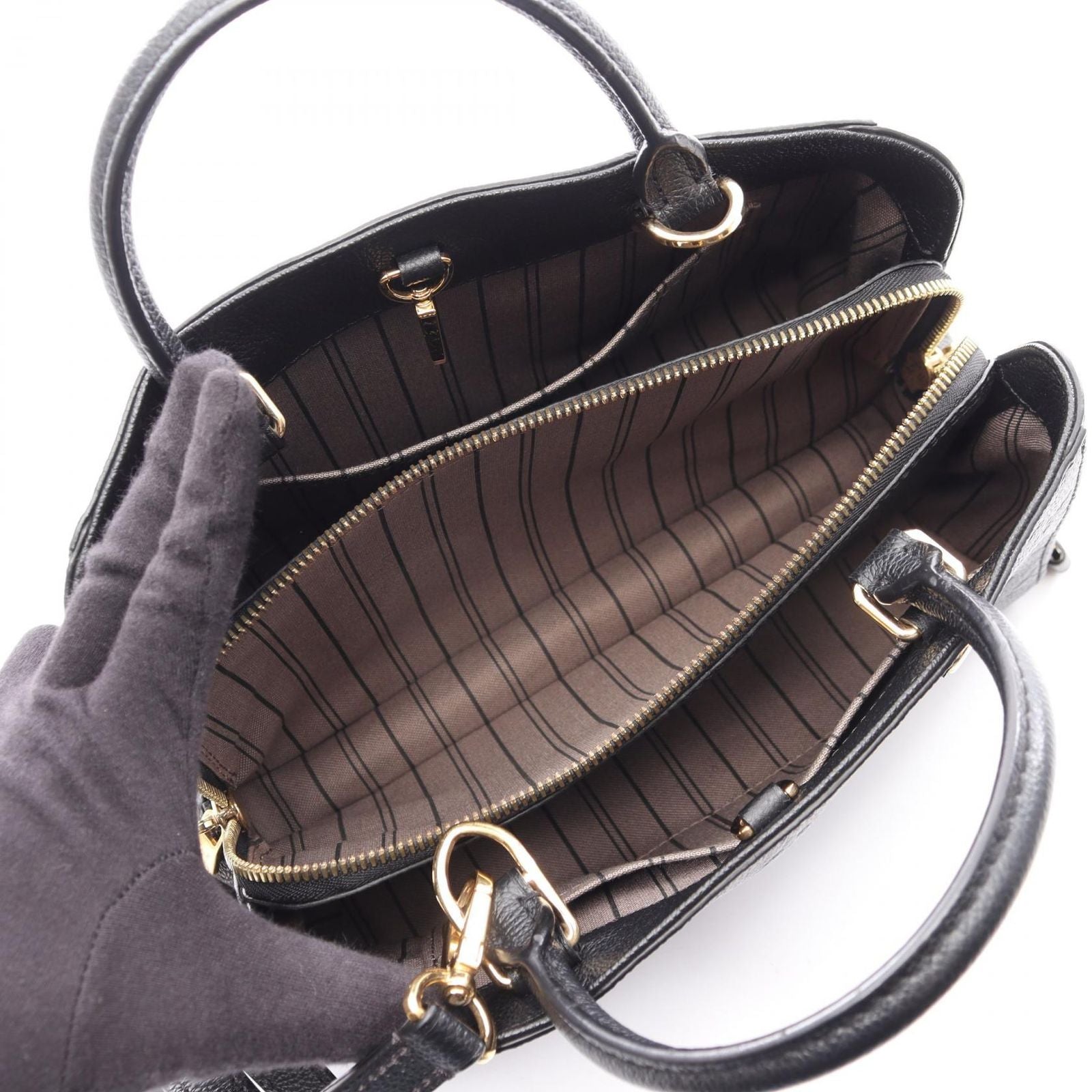 Louis Vuitton Handbag Montaigne BB 2-Way Noir Leather Montigne BB — view 3