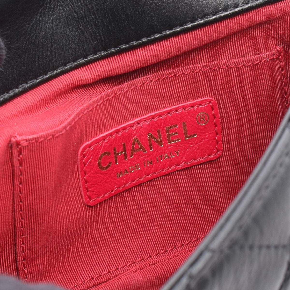 Chanel Shoulder Bag Quilted Black Leather Small Flap Chain — view 4