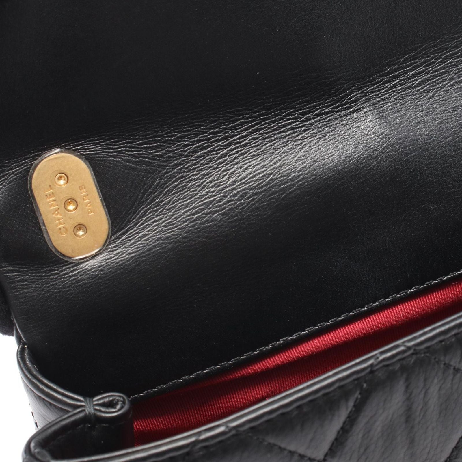 Chanel Shoulder Bag Quilted Black Leather Small Flap Chain — view 6