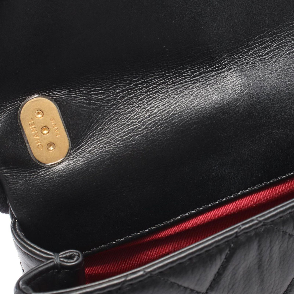 Chanel Shoulder Bag Quilted Black Leather Small Flap Chain — view 6