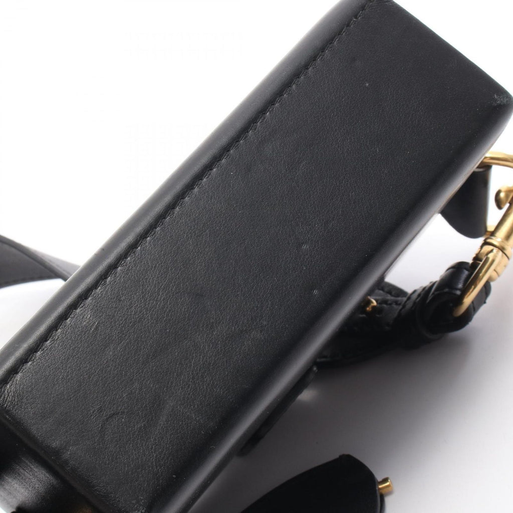 Dior Shoulder Bag Addict Small Box Black Leather — view 6