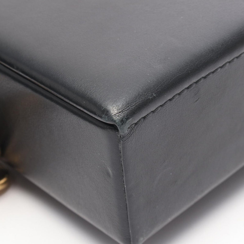Dior Shoulder Bag Addict Small Box Black Leather — view 7