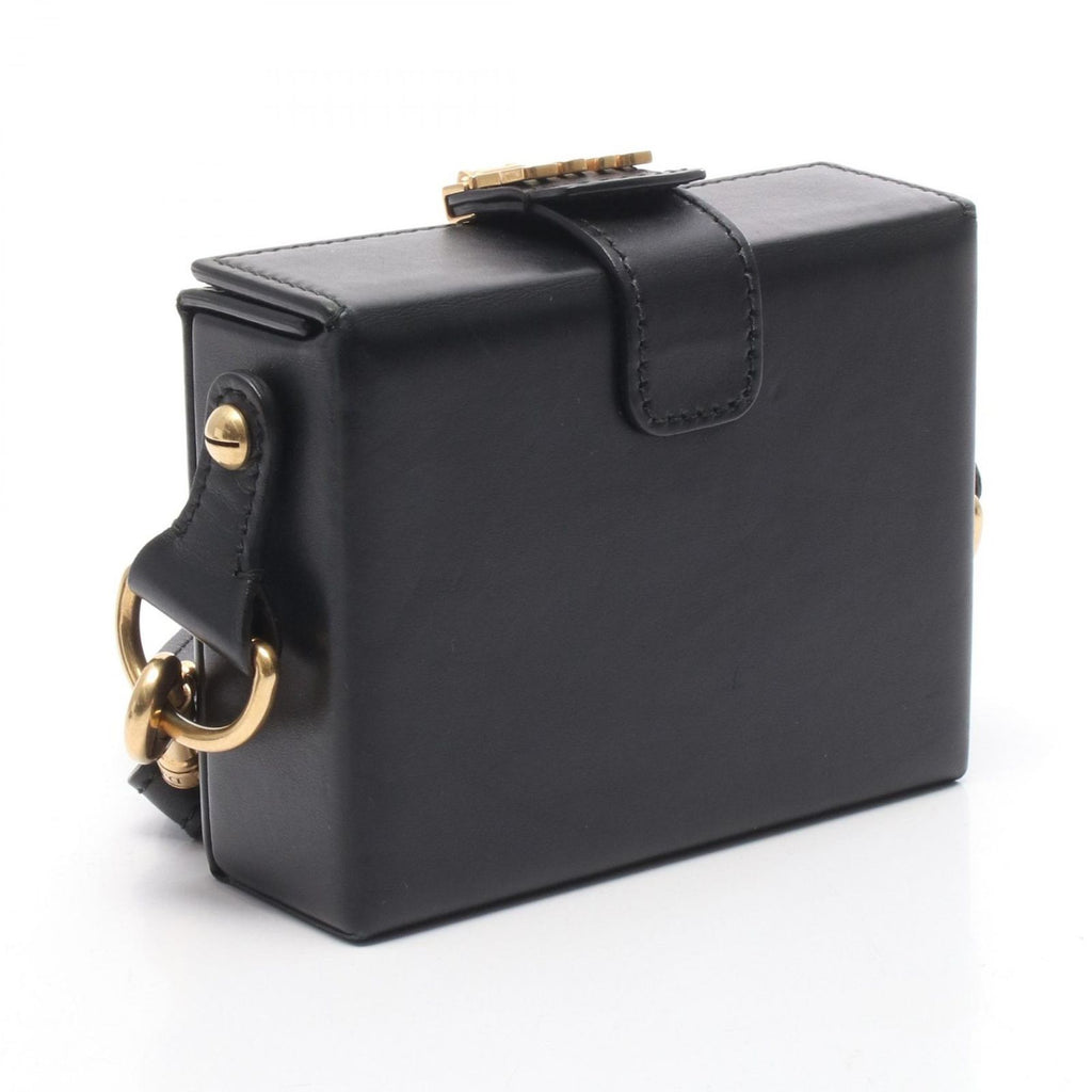 Dior Shoulder Bag Addict Small Box Black Leather — view 2
