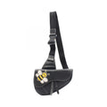 Dior Waist Bag Kaws Saddle Black Leather