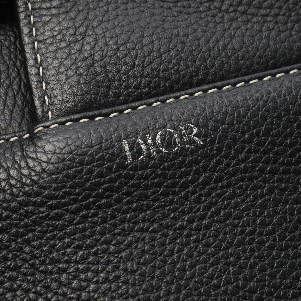 Dior Waist Bag Kaws Saddle Black Leather — view 7