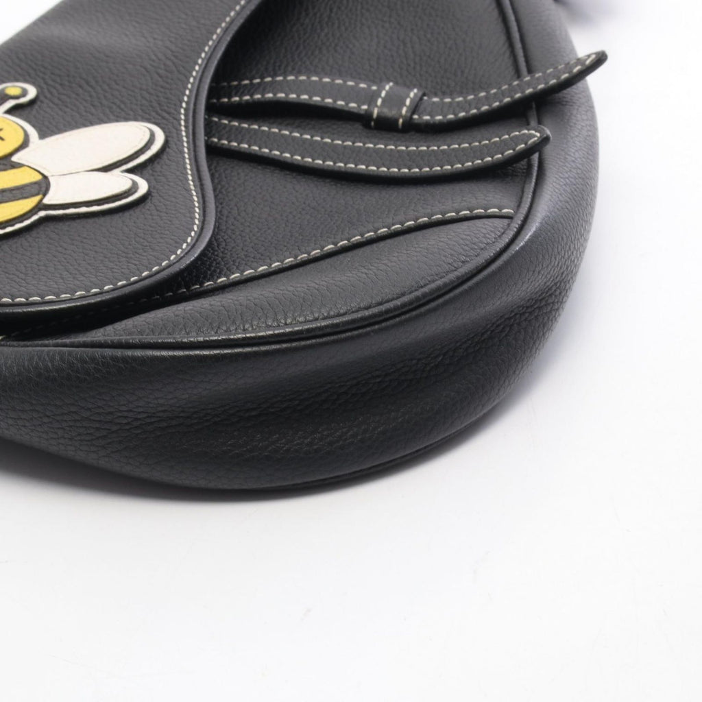 Dior Waist Bag Kaws Saddle Black Leather — view 6