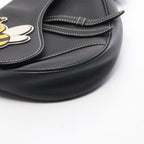 Dior Waist Bag Kaws Saddle Black Leather — view 6
