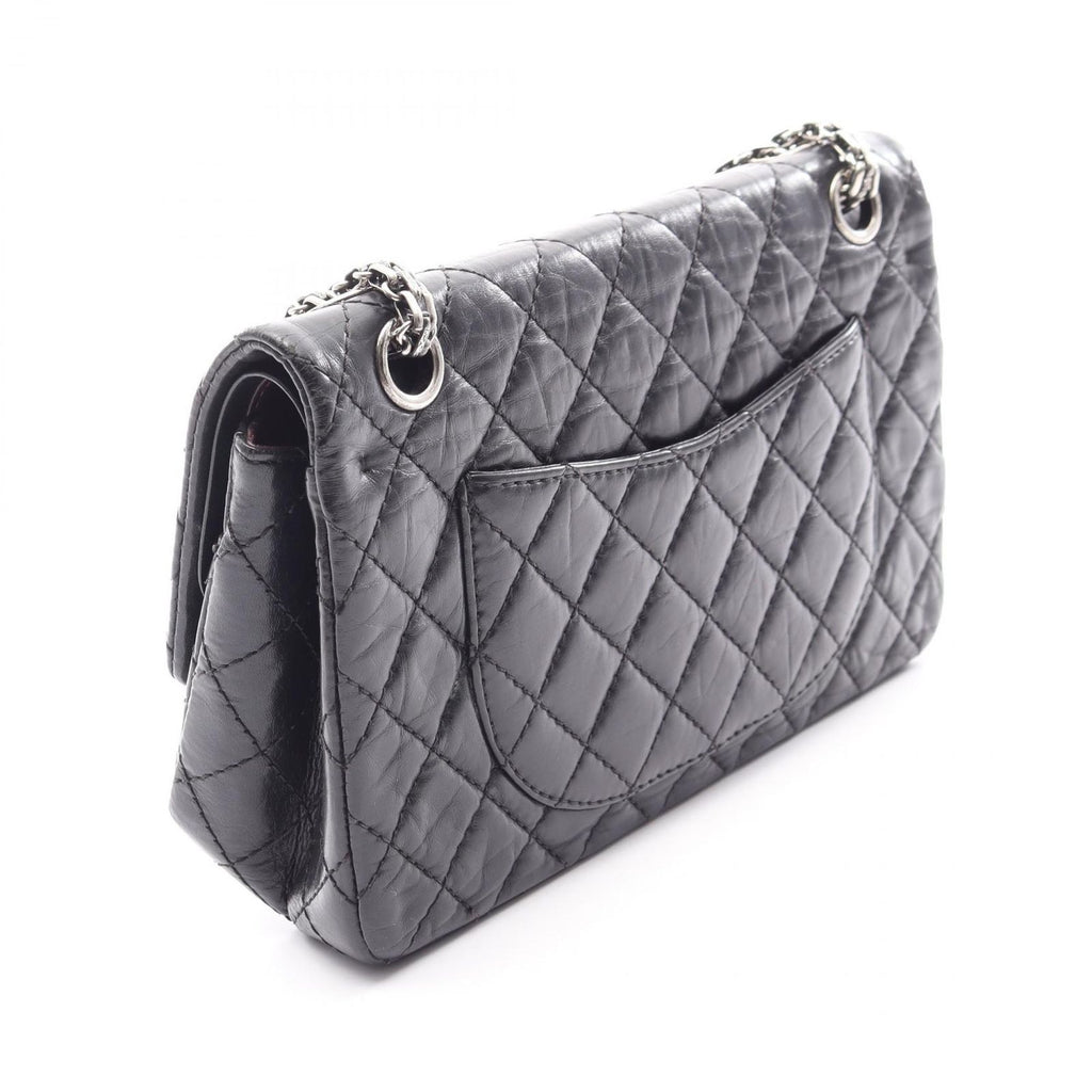 Chanel Shoulder Bag 2.55 Quilted Mademoiselle Chain Black Calf Double Flap — view 2