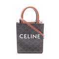 Celine Handbag Mini Vertical Cover Trio 2-Way Black Brown Canvas Leather
