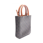 Celine Handbag Mini Vertical Cover Trio 2-Way Black Brown Canvas Leather — view 2