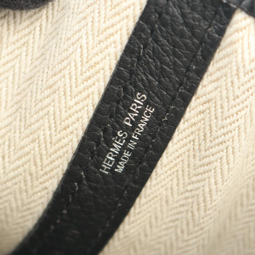 Hermes Tote Garden Party TPM Black Leather — view 4