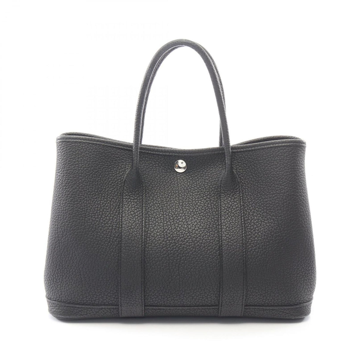 Hermes Tote Garden Party TPM Black Leather