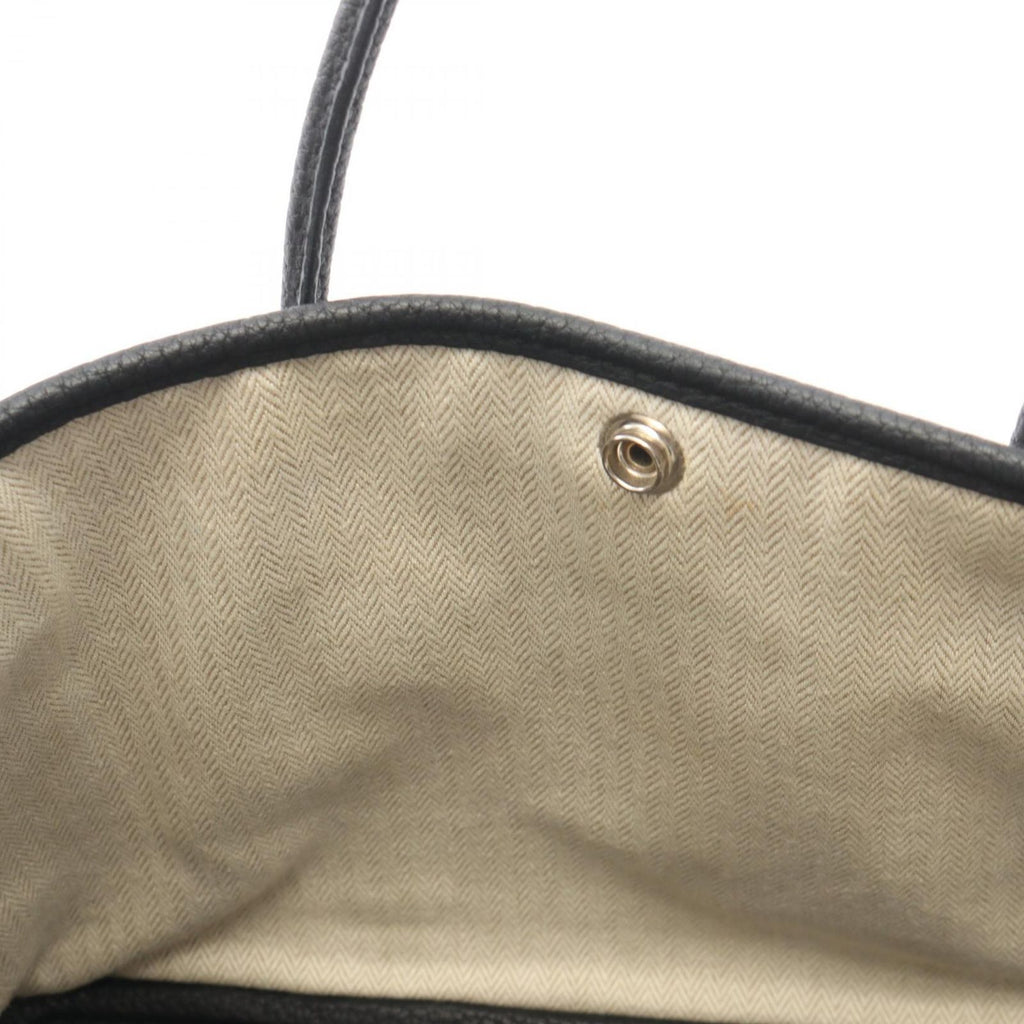Hermes Tote Garden Party TPM Black Leather — view 6