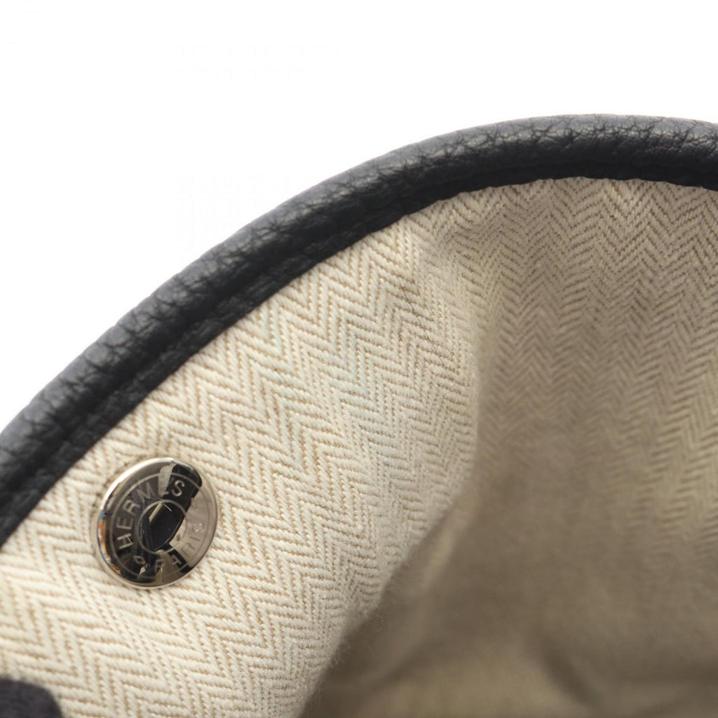 Hermes Tote Garden Party TPM Black Leather — view 7