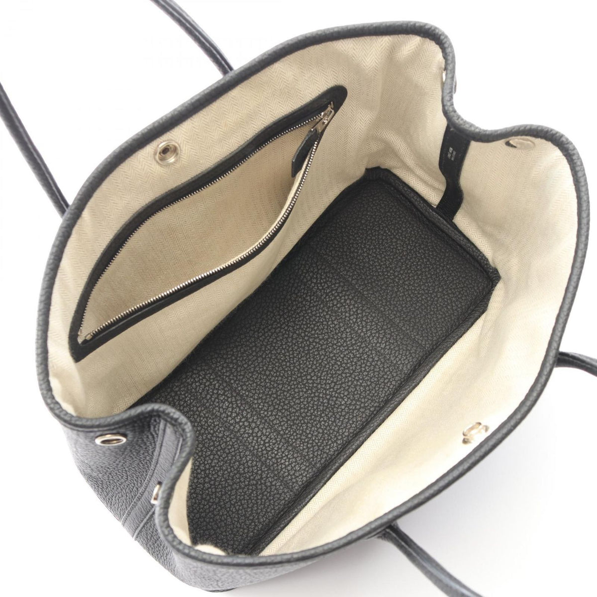 Hermes Tote Garden Party TPM Black Leather — view 3