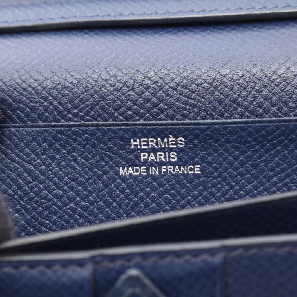 Hermes Bifold Wallet Bearn Souffle Blue Paradise Safi Leather — view 5