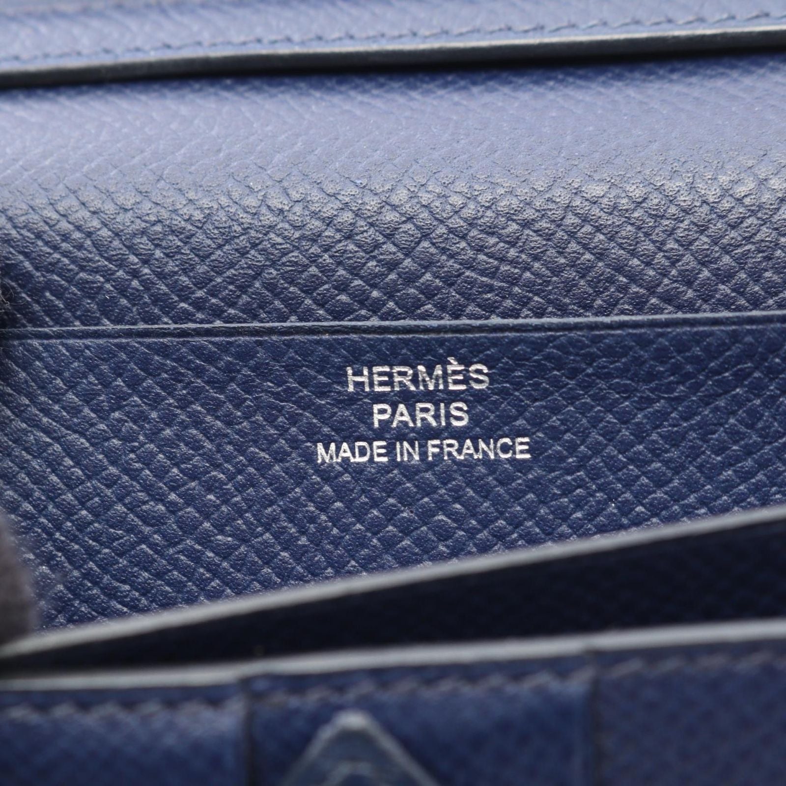 Hermes Bifold Wallet Bearn Souffle Blue Paradise Safi Leather — view 5