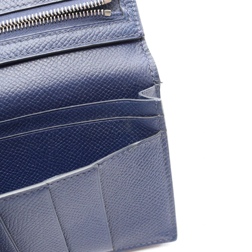 Hermes Bifold Wallet Bearn Souffle Blue Paradise Safi Leather — view 7