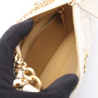 Chanel Shoulder Bag Quilted Small Pearl White Lambskin Chain — view 3
