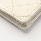 Chanel Shoulder Bag Quilted White Leather Chain — view 7