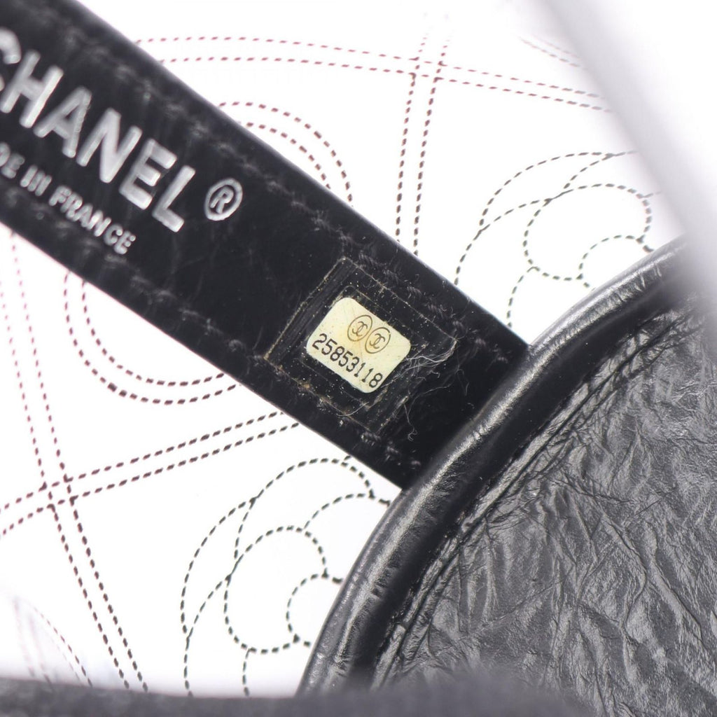 Chanel Shoulder Bag Camellia Clear Black Vinyl Leather CC Logo Chain — view 5