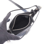 Chanel Shoulder Bag Camellia Clear Black Vinyl Leather CC Logo Chain — view 3