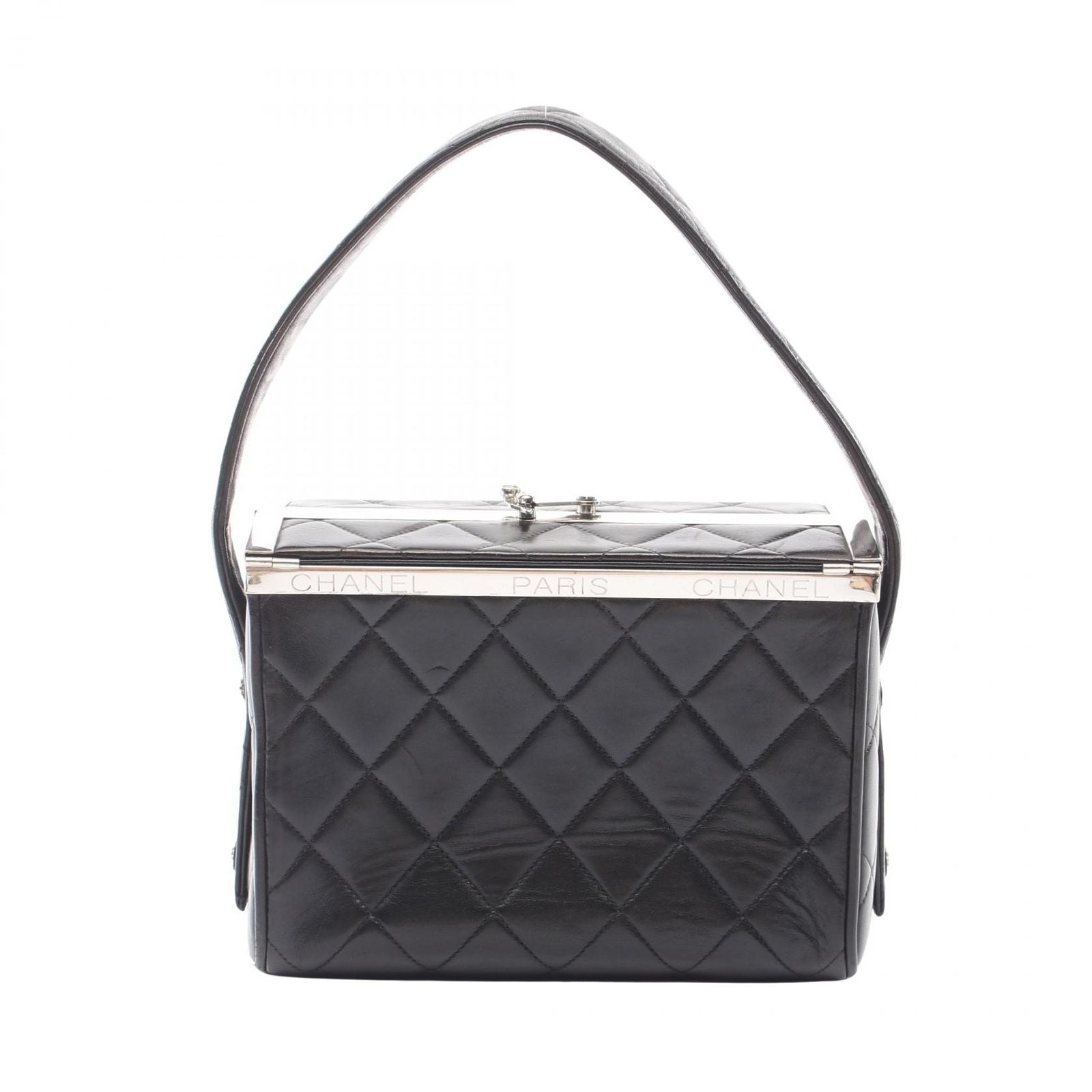 Chanel Handbag Quilted Black Lambskin