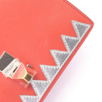 Fendi Shoulder Bag Mini Kan I Orange Brown Leather Mini Canai Studs Chain — view 5
