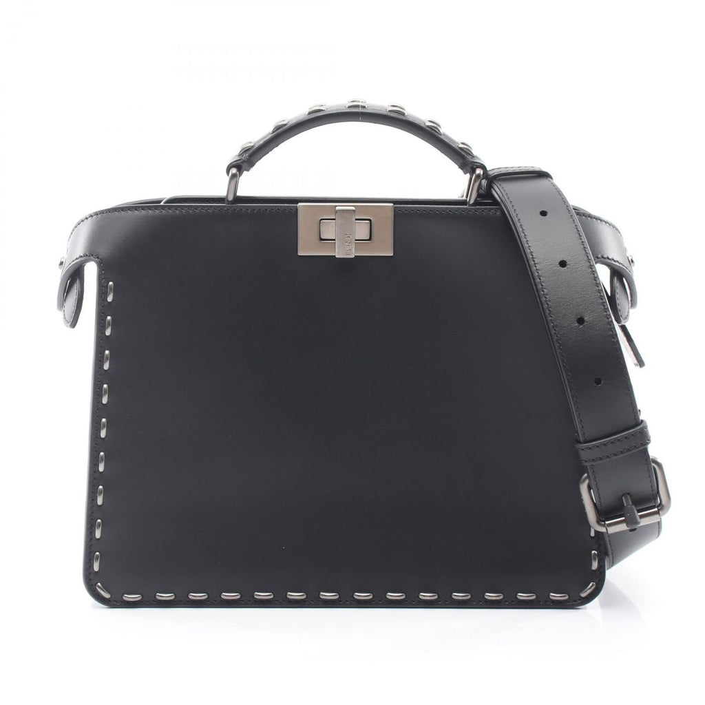 Fendi Handbag Peekaboo ISeeU Small 2-Way Black Leather