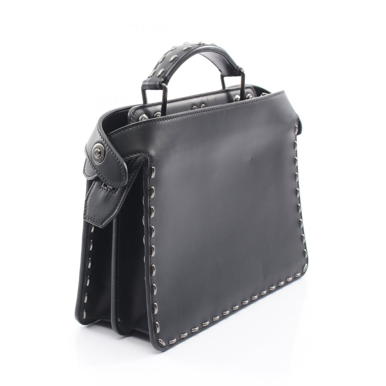 Fendi Handbag Peekaboo ISeeU Small 2-Way Black Leather — view 2