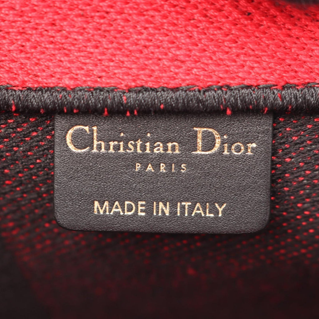 Dior Tote Book Large Red Black Canvas — view 4