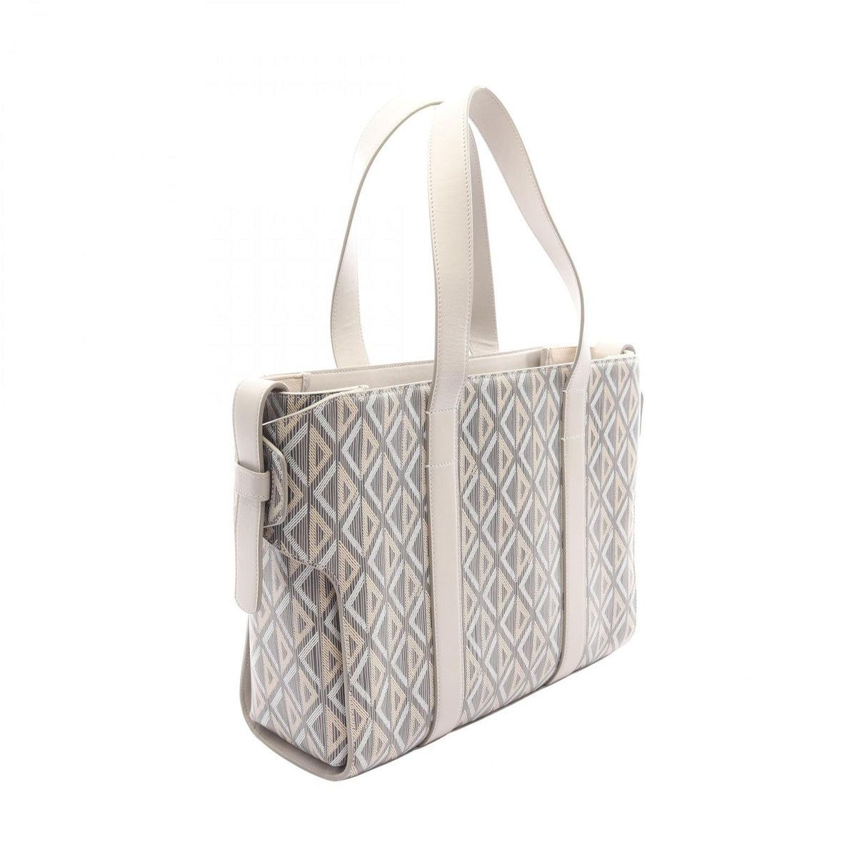 Dior Tote CD Diamond Color Gray Canvas Leather — view 2