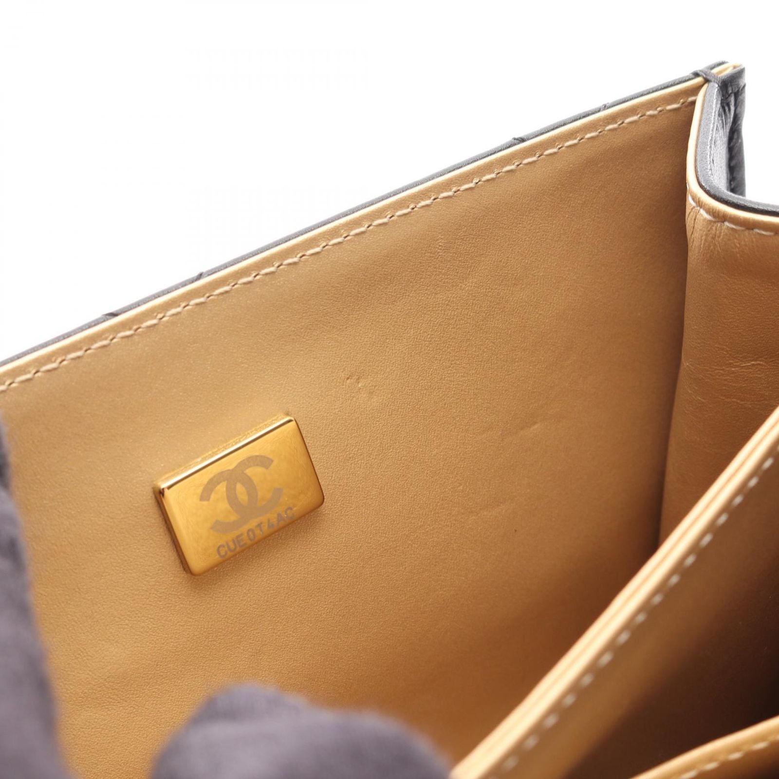 Chanel Shoulder Bag Quilted Mini Black Lambskin Chain — view 7