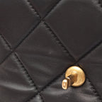 Chanel Shoulder Bag Quilted Mini Black Lambskin Chain — view 8