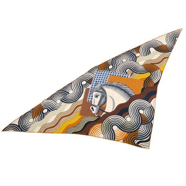 Hermes Triangle Jean Cashmere Silk Scarf